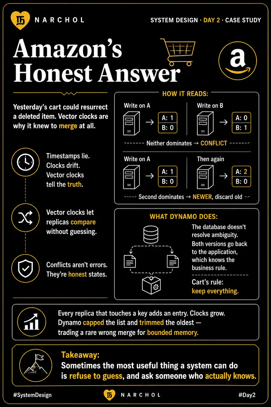 Amazon's Honest Answer — system design card, day 2, case study