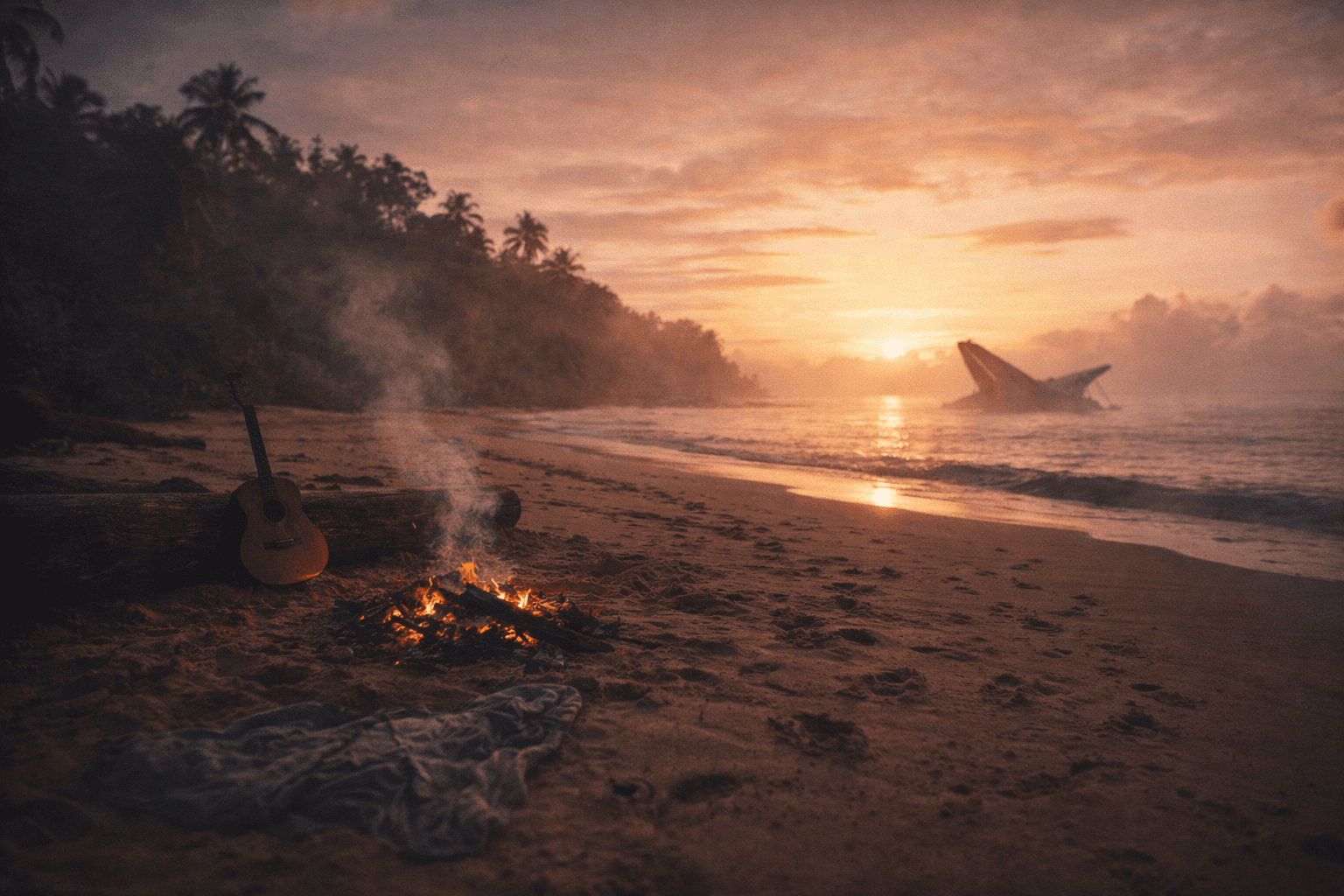 A beach at dawn — the island remembered